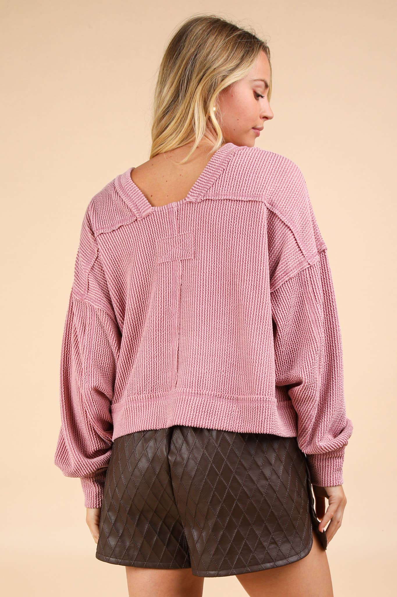 Otto Ribbed Oversized Soft Comfy knit Top