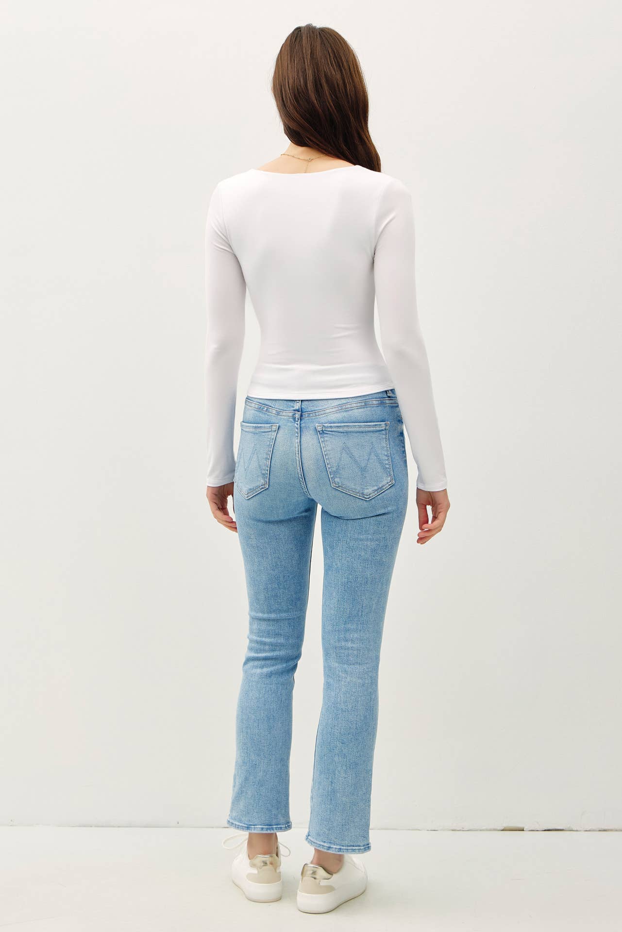 BASIC SQUARE NECK LONG SLEEVE TOP