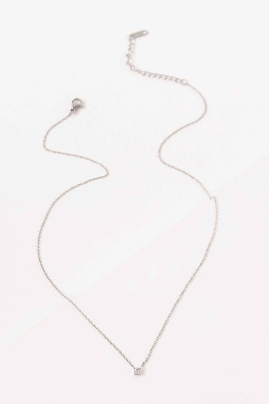 Classic Single Stone Necklace