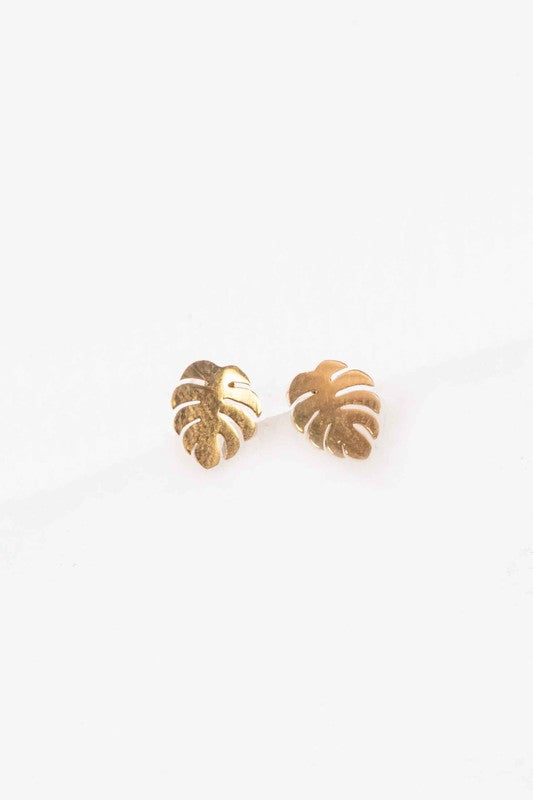 Mini Palm Stud Earrings