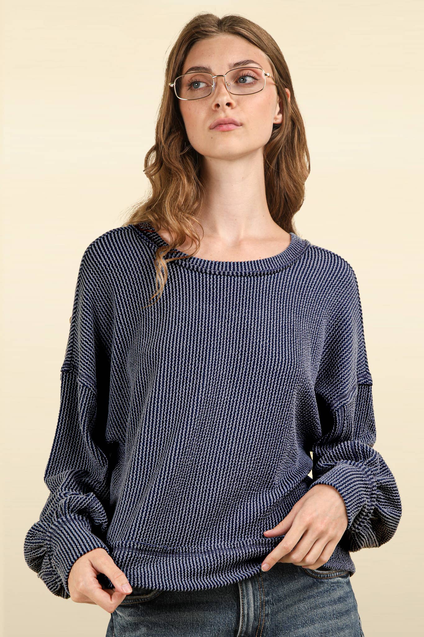 Otto Ribbed Oversized Soft Comfy knit Top