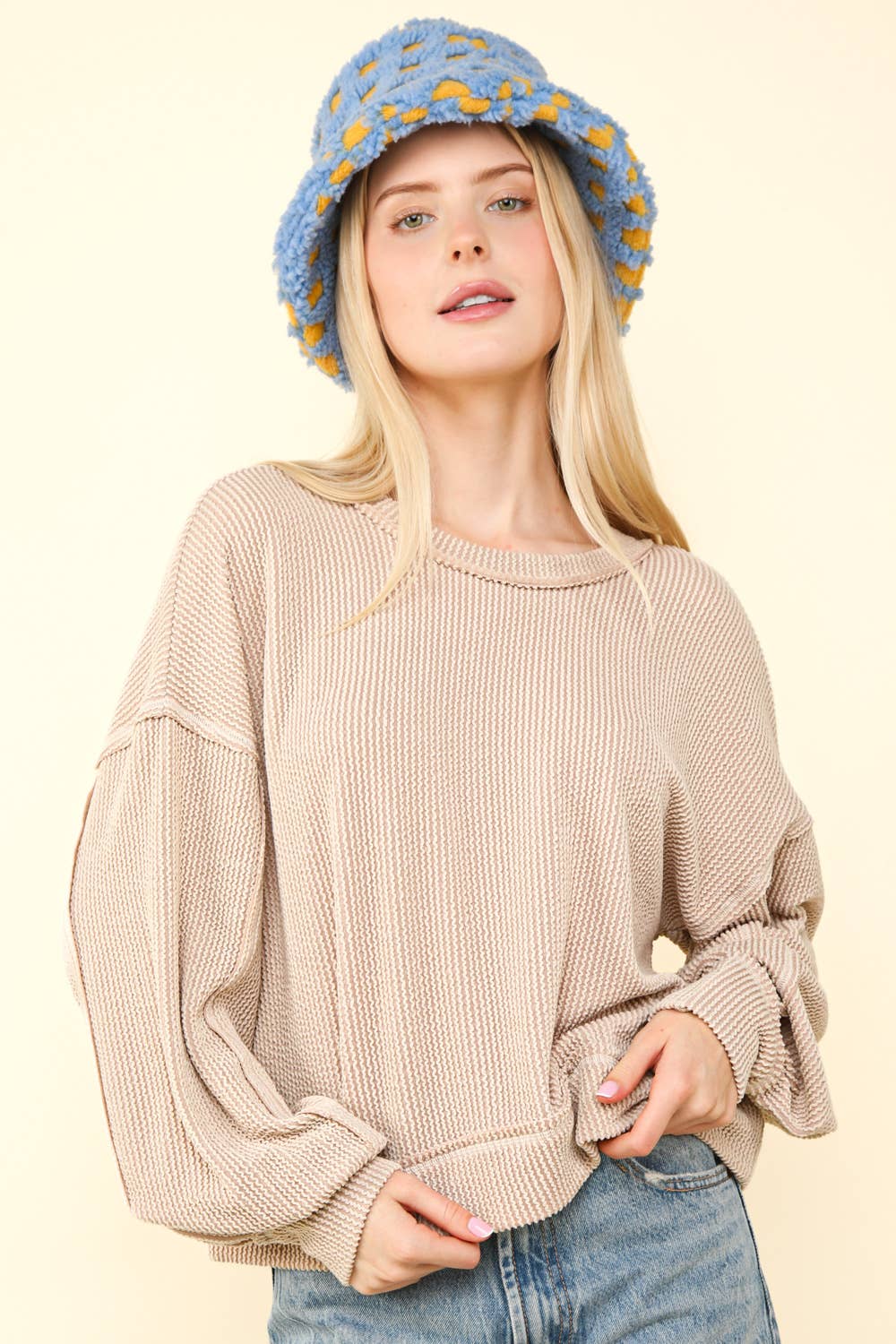 Otto Ribbed Oversized Soft Comfy knit Top