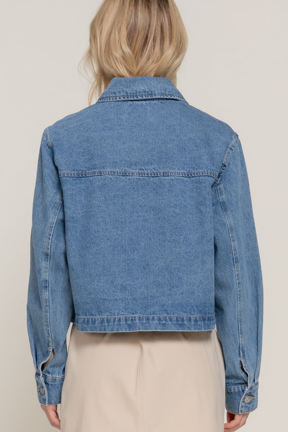 LONV SLV SHORT DENIM JACKET