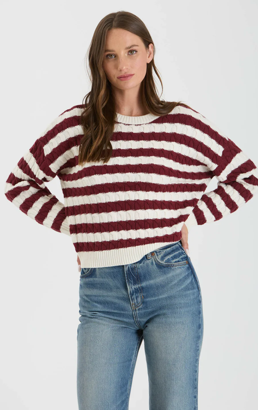 stripe crewneck