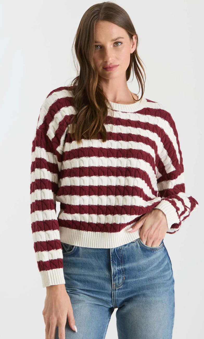 stripe crewneck