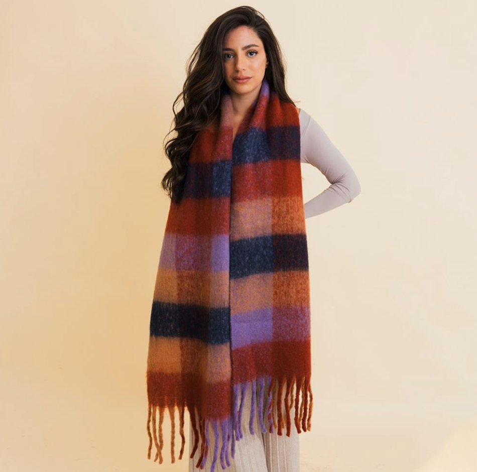 COZY BREEZE OVERSIZED FRINGE SCARF - FALL & WINTER ESSENTIAL