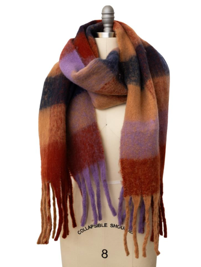 COZY BREEZE OVERSIZED FRINGE SCARF - FALL & WINTER ESSENTIAL