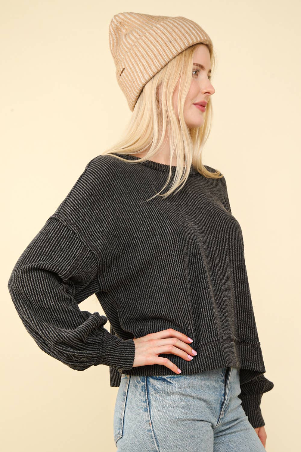 Otto Ribbed Oversized Soft Comfy knit Top