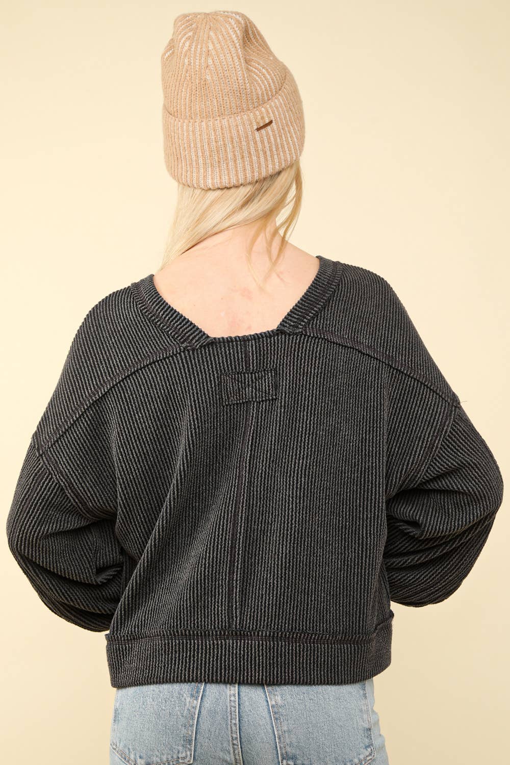 Otto Ribbed Oversized Soft Comfy knit Top