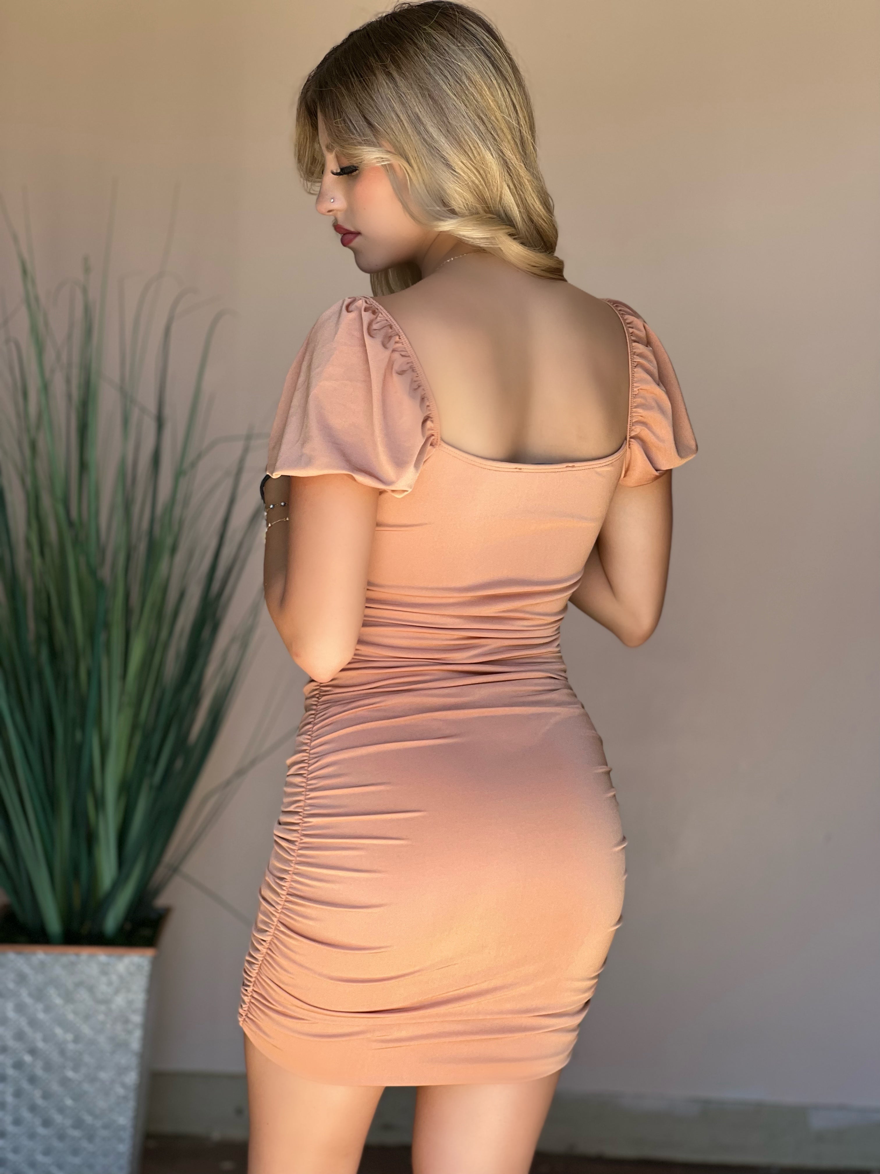 Waves Dress *Peach